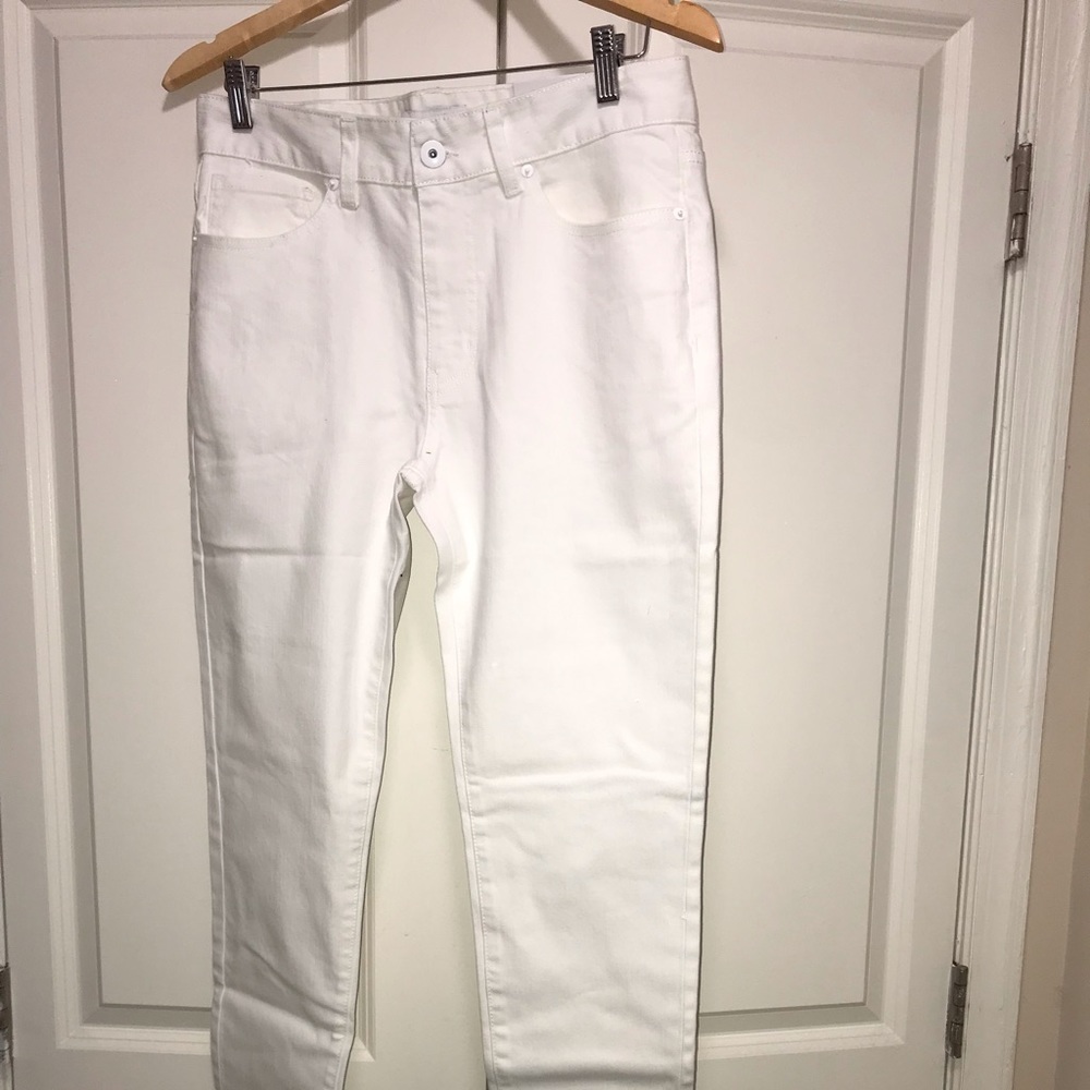SIZE 32 White Men’s Designer Denim Skinny Jeans